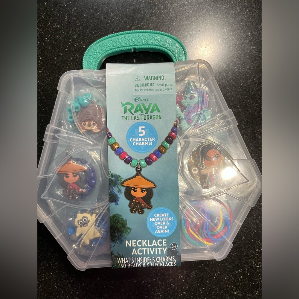 New in box Raya and the Last Dragon necklace activity set